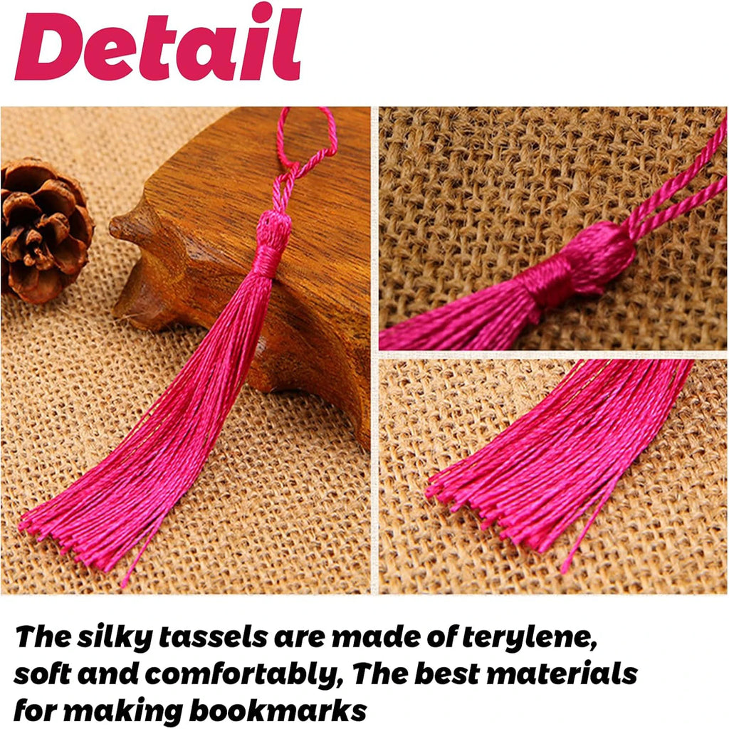 40/60PCS Craft Bookmark Keychain Tassels, Jewelry Making Keychain Tassels,Graduation Mini Tassels, Bookmark Tassels DIY Material Oasis Select