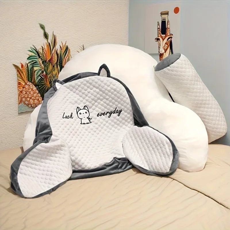1pc Ergonomic Reading Pillow with Adjustable Back Support,Soft Lumbar Support for Bed, Sofa, Chair,Breathable Chair Cushion Oasis Select