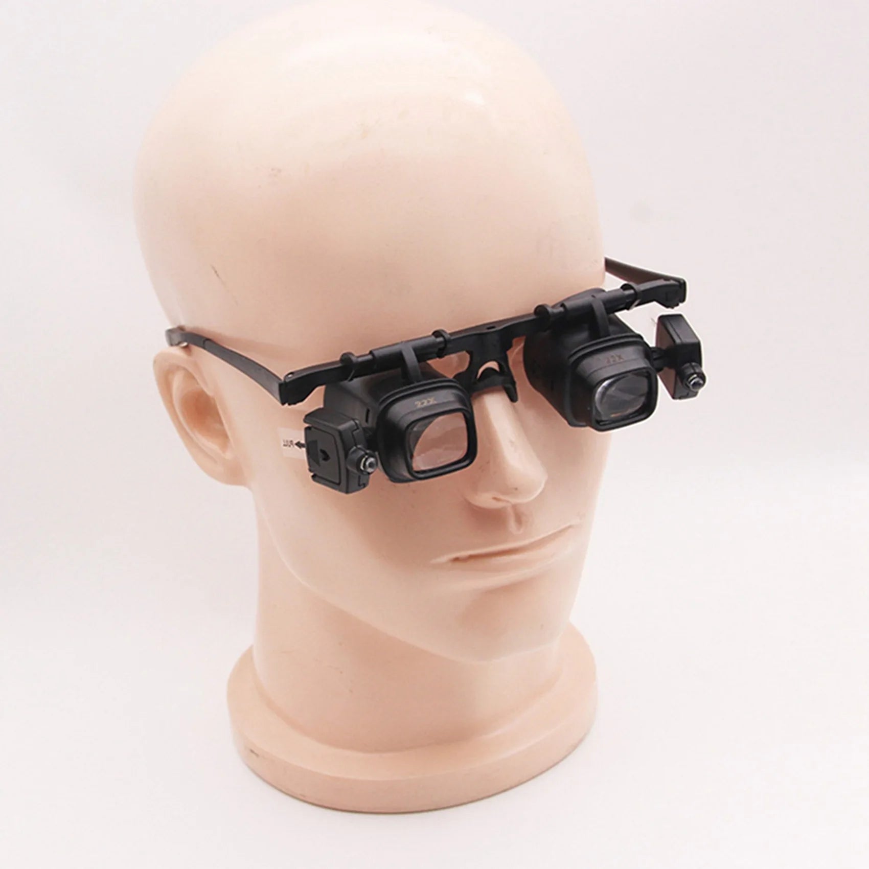 2026-WISH 2 Set 24X Headband Magnifying Glass With LED Light For Watch Repair Soldering Magnifier Loupe Welding Glasses Black Oasis Select