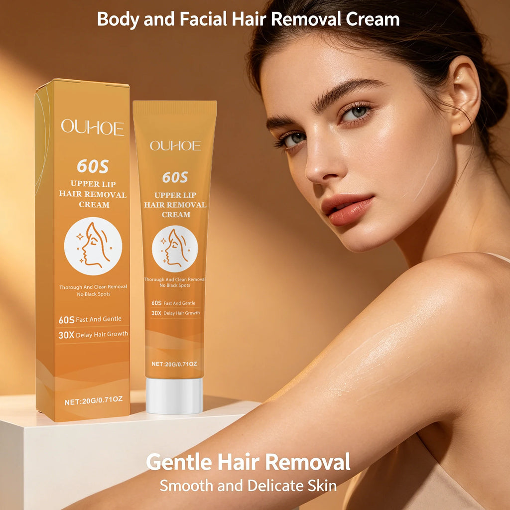 Gentle Facial and Body Hair Removal Cream for Smooth Silky Skin Mild Depilatory for Women and Men Softens Hair Depilatory Cream Oasis Select