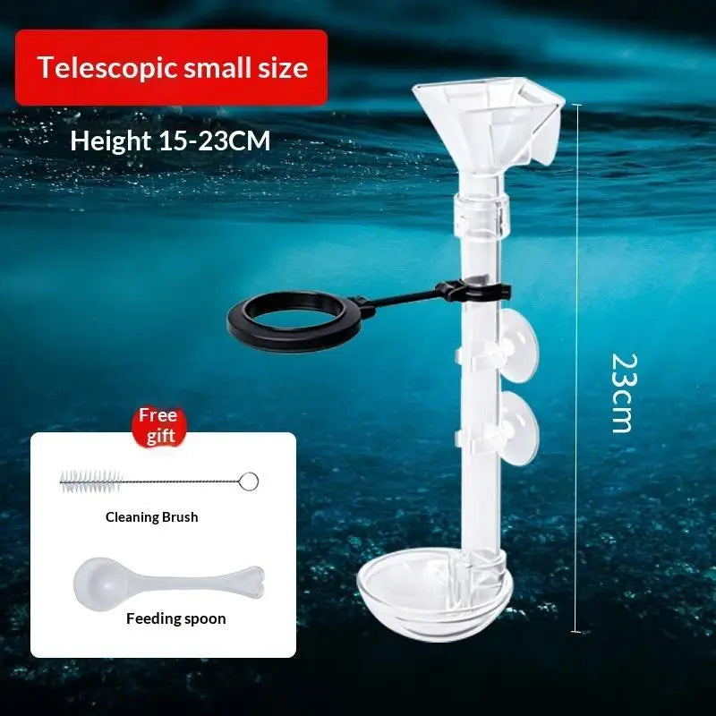 Telescopic Acrylic Aquarium Feeding Tube with Suction Cups