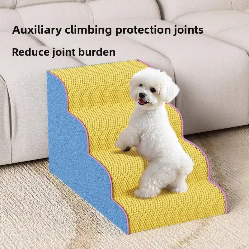 Puppy Stairs Foam Pet Secure Stairs Ramps Non-Slip Ladder dog supplies Pets Protect Older Dog Pet with Joint Pain Sofa Bed Ladde Oasis Select