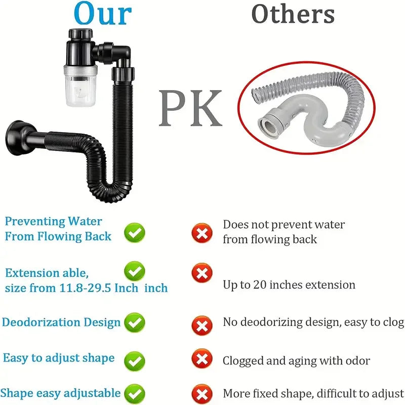 Sink Deodorant Launch Pipeline Accessories Kitchen Sink Hose Sink Strainer Drain Pipe Plumbing Washbasin Kitchen Accessories Oasis Select