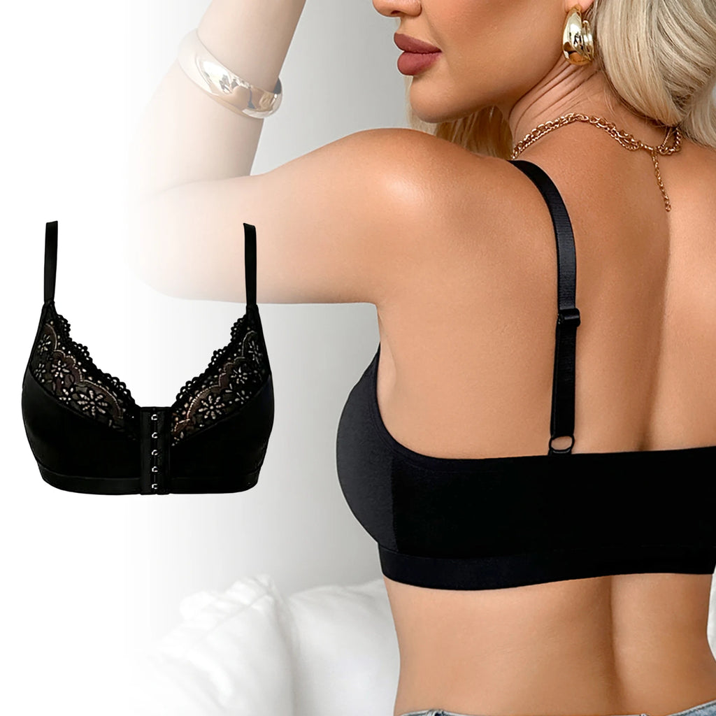 Lace Front Clasp Wire-Free Push-Up Bra | Everyday Comfort Lace Push-Up Bra Oasis Select