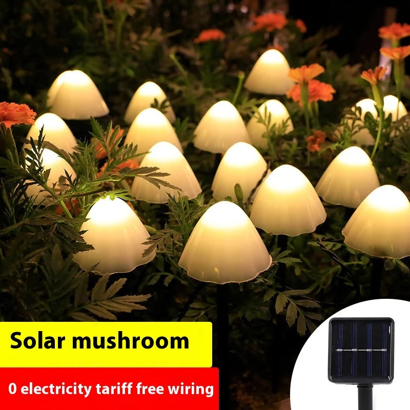 Outdoor Solar Ground Mushroom Lights, Led Small Colored Lights, Flashing Lights String Lights Garden Decoration Christmas Lights Oasis Select