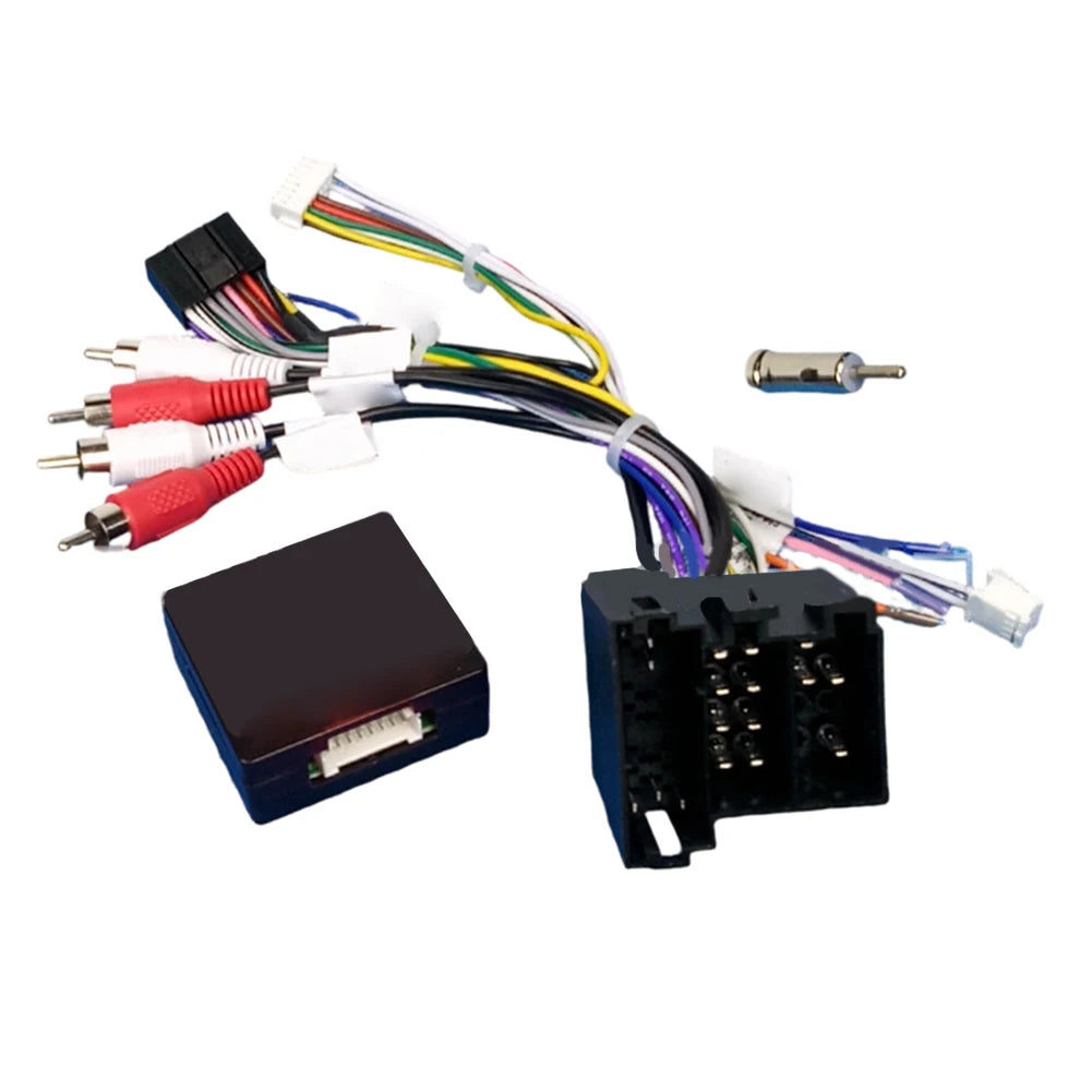 16-Pin Automotive Harness Adapter and CAN Bus Decoder Box for Aftermarket Audio Installation in For Fiat For Doblo Vehicles Oasis Select