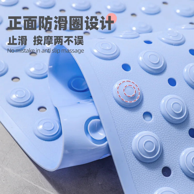 New Non-slip Bath Mat with Suction Cup and Drain Hole, Soft Machine-washable Shower Mat Non-slip Bath Mat Oasis Select