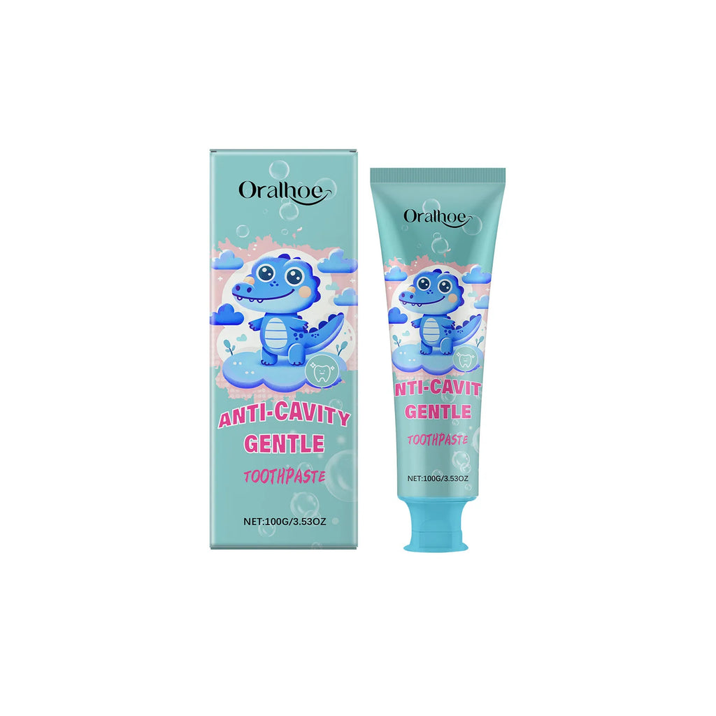 ORALHOE Children's Mint Flavored Toothpaste Oral Hygiene Fresh Breath Prevent Tooth Decay Protect Gums Tooth Nourish Toothpaste Oasis Select 100g Boxed
