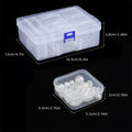 Durable plastic storage box, 14/30 compartments and small container - transparent jewelry and small item organizer Oasis Select 14 grids