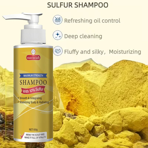 Maximum Strength 10% Sulfur Shampoo - Smoothing, Scalp Stabilizing & Hydrating for Men & Women. Oasis Select