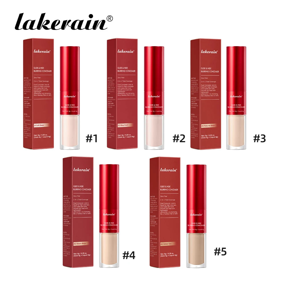 Glide Blurring Conceal 2 In 1 Creamy Liquid Long-lasting Full Coverage Corrector Lightweight Conceals Waterproof Base Makeup Oasis Select Set