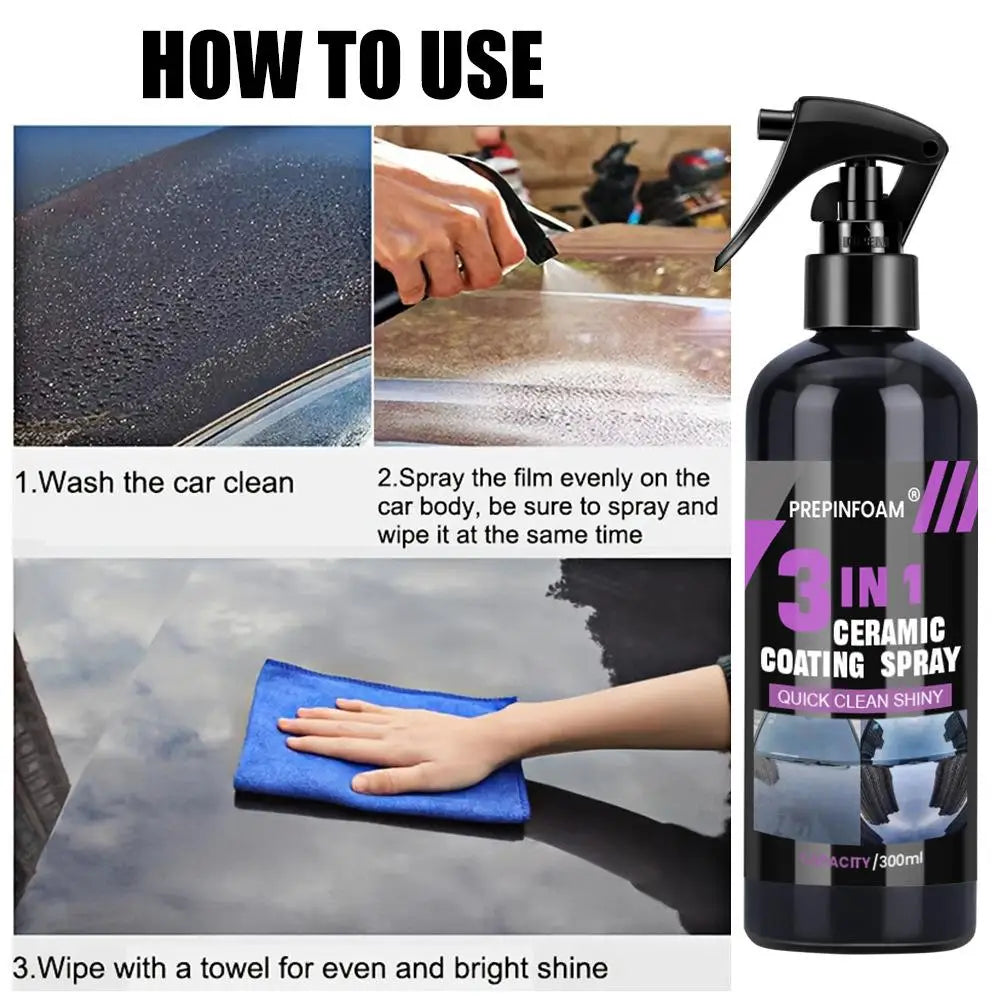 Nano Ceramic Coating Spray – Hydrophobic Car Paint Protector