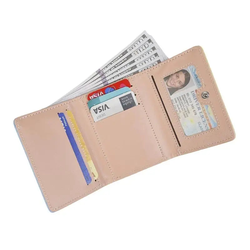 Women's Cartoon PU Leather Short Wallet – Card & Coin Holder Women's Short Wallet Oasis Select