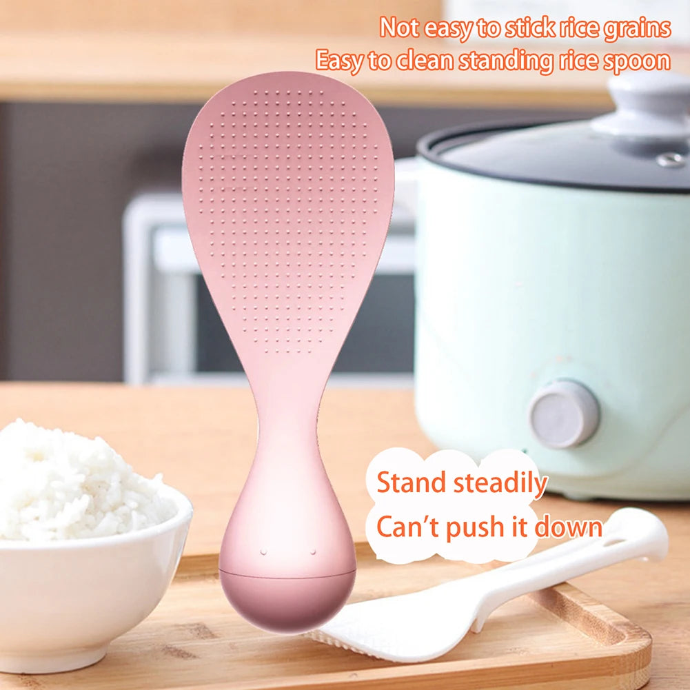 Non-Stick Self-Standing Rice Spoon | Food-Grade PP Serving Spoon