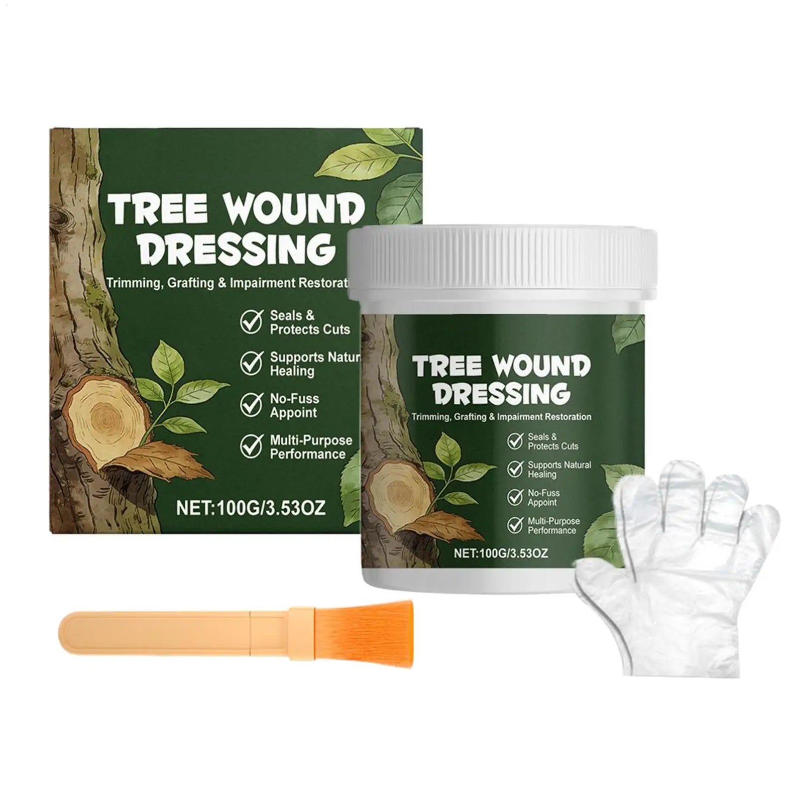 100g Tree Wound Bonsai Cut Paste Plant Restoring Regrowth Sealant Smear Agent Pruning Compound Sealer With Brush Tree Repair Oasis Select