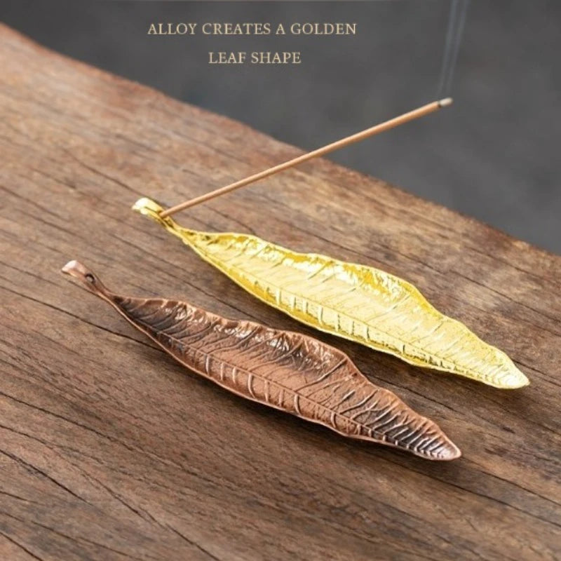 Long Leafs Censer Incense Support Rods Holder Ash Catcher Incense Sticks Stand Meditation Room Yoga Insence Burners Accessories Oasis Select