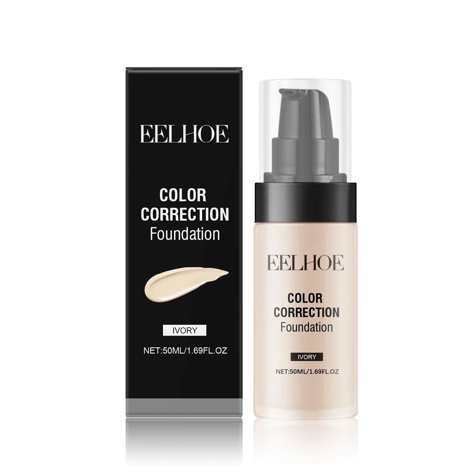 EELHOE Full Coverage Liquid Foundation Concealer – Oil Control Liquid Foundation Oasis Select Ivory
