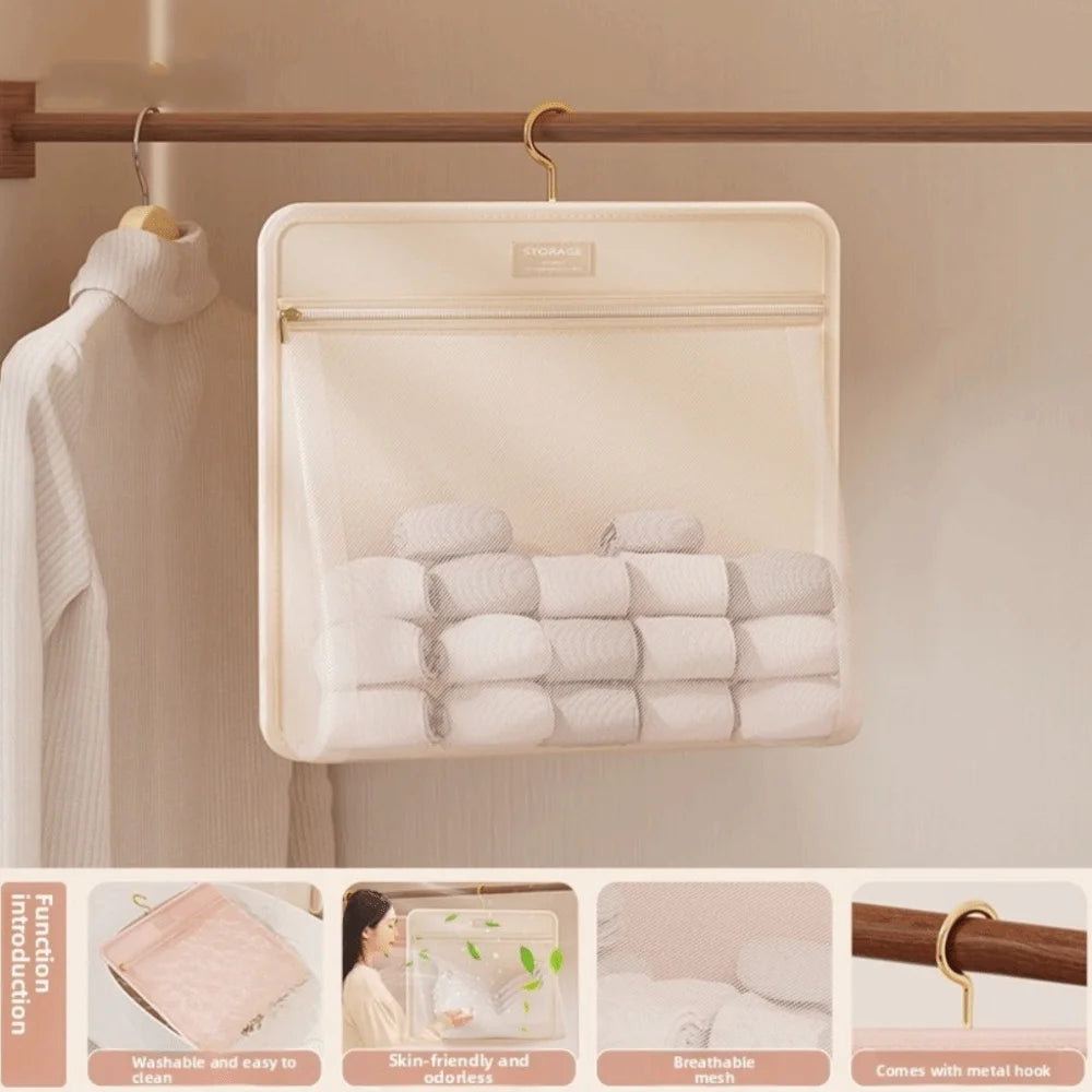 Foldable Hanging Underwear & Socks Storage Bag – Large Capacity