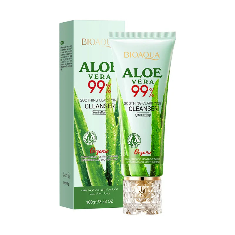 BIOAOUA Aloe Vera Facial Cleanser 100g – Foam Face Wash Facial Cleanser Oasis Select