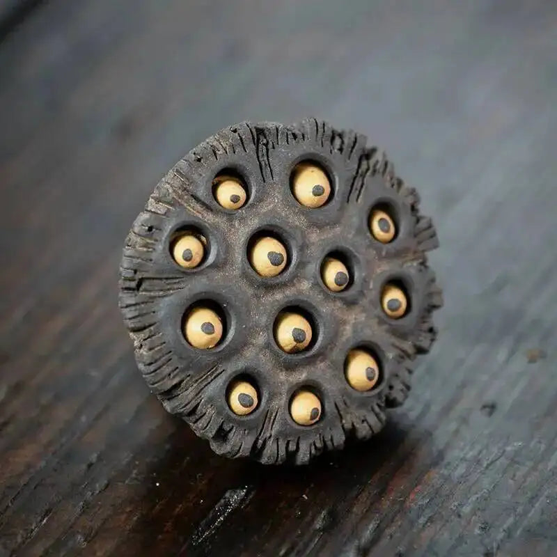 Yixing Zisha Tea Pet Lotus Pod Ornament Old Lotus Seed Sculpture Craft Tea Set Tea Ceremony Ceramic Accessories Miscellaneous Oasis Select Style 2 2