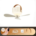 Rechargeable Ceiling Fan Light LED Lighting Remote Control Hanging Fan Light 3 Speed Settings with Remote Control Oasis Select Khaki