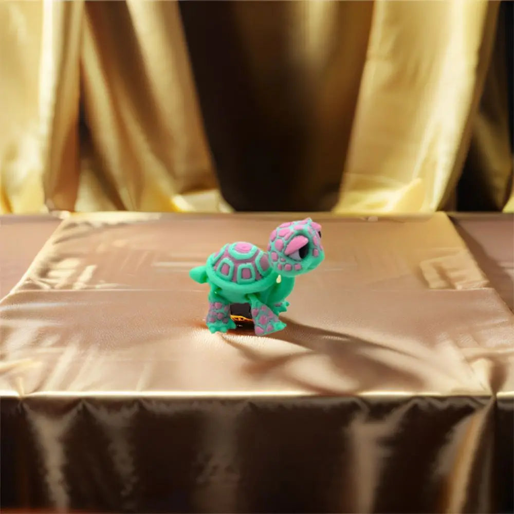 3D Printed Turtle Figurine | Articulated Joints Desktop Decor