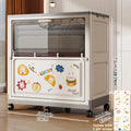 Cartoon Large Capacity Storage Box Foldable with Wheels Mobile Toy Organizer for Home Use Clothes Toys Bedding Oasis Select Rabbit Gray