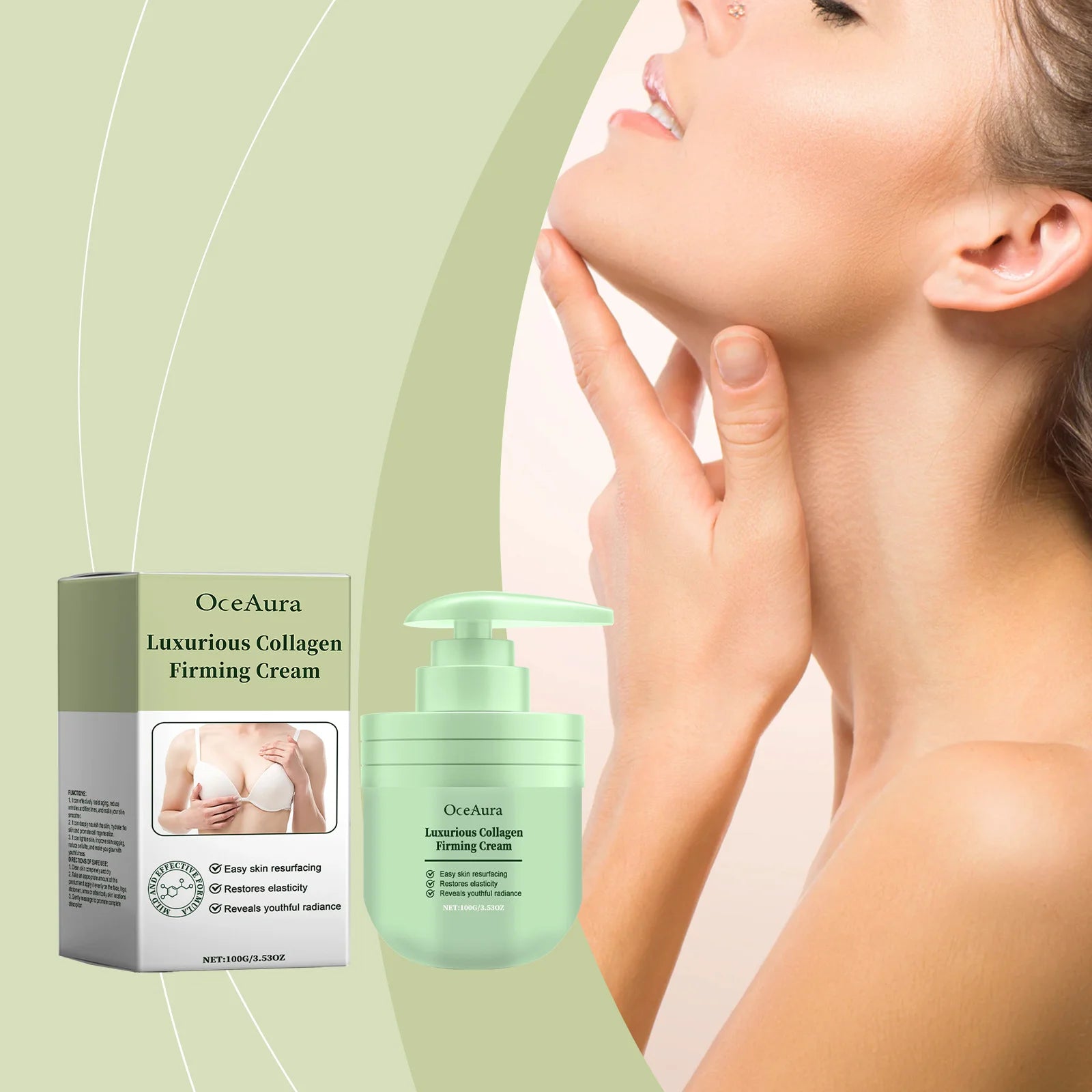 Collagen Firming Body Cream Tightening Thigh Buttocks Breast Improve Sagging Revitalizing Softening Skin Lifting Tighten Lotion Oasis Select