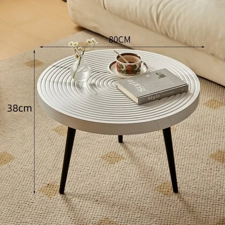 Multi-functional Annual ring side few sofa side few living room coffee table living room Oasis Select White 80-38