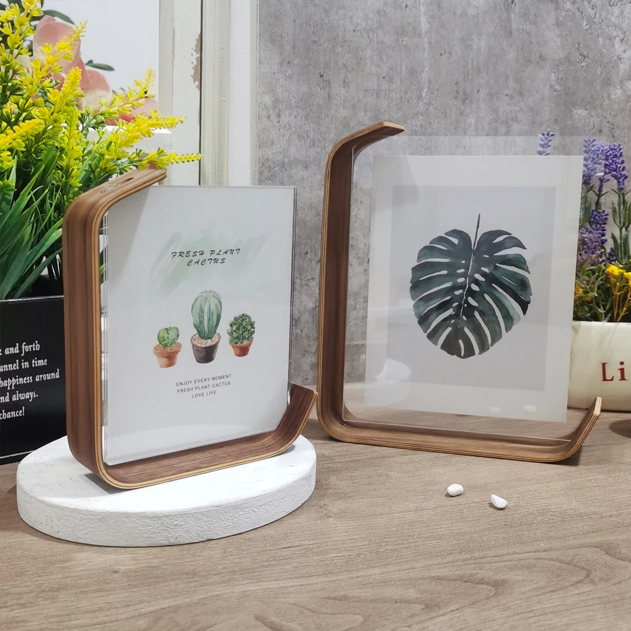Acrylic Wooden Photo Frame Frame Calendar Double-sided Frame Photo Frames For Wedding Party Picture Frame Home Decor Oasis Select
