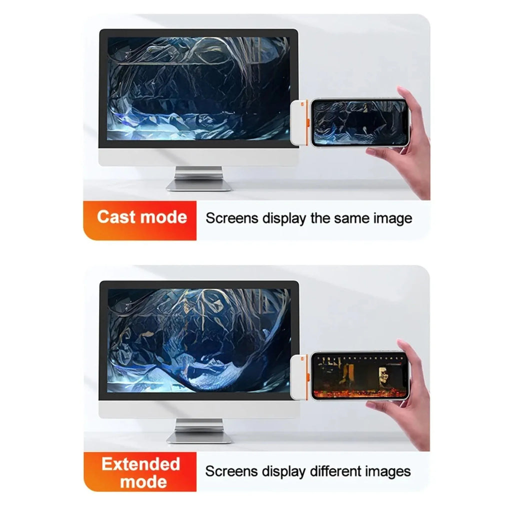 50M Type-C Wireless HDMI Transmitter Receiver Extender 4K Input 1080P Plug and Play for Phone Laptop to TV Monitor Project Oasis Select