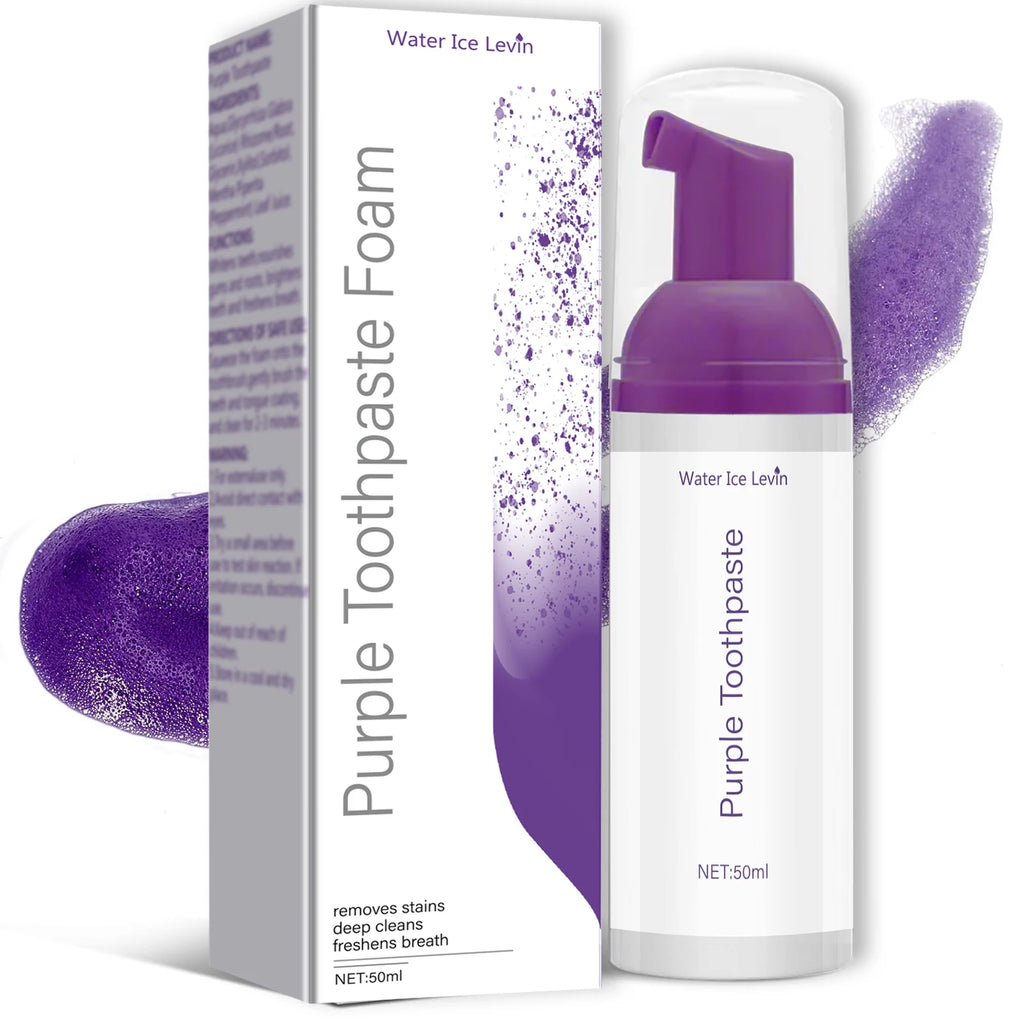 Purple Mousse Toothpaste 50ml – Whitening & Fresh Breath Mousse Toothpaste Oasis Select 50ml Box