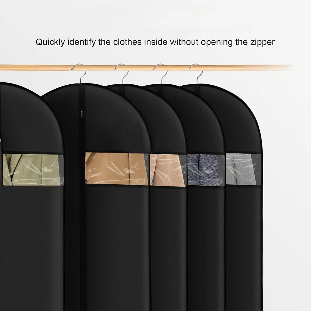 1pc Dust-Proof Garment Bags, Zippered Hanging Clothing Organizer,Space-Saving Protective Cover for Wedding Suit Travel Wardrobe Oasis Select
