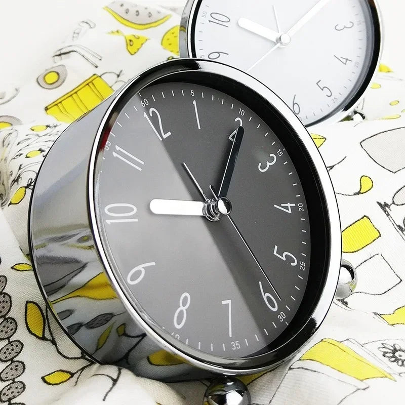 4-inch Metal Bedside Silent Alarm Clock Creative Fashion Simple Digital Alarm Clock Oasis Select