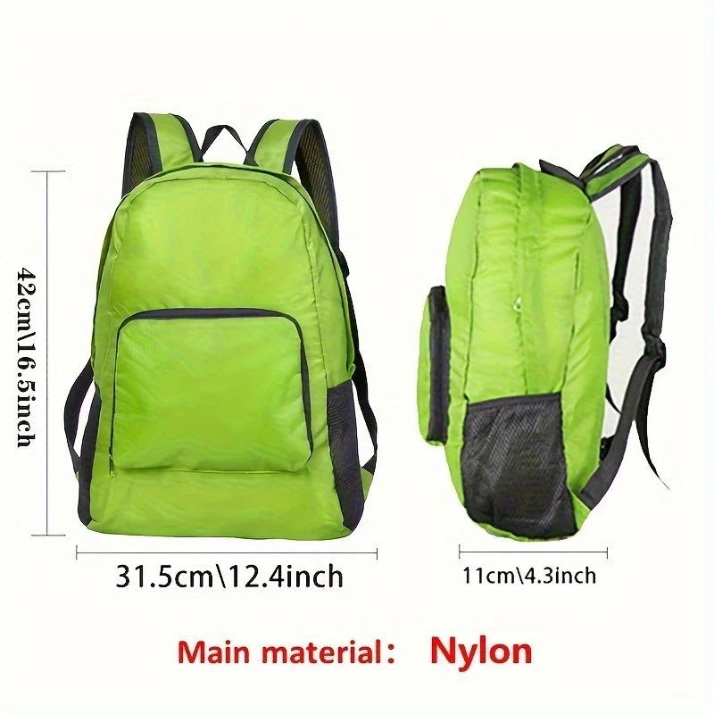 Large Capacity Durable Foldable Canvas Travel Hiking Camping Backpack with Adjustable Shoulder Straps and Zipper Closure Oasis Select