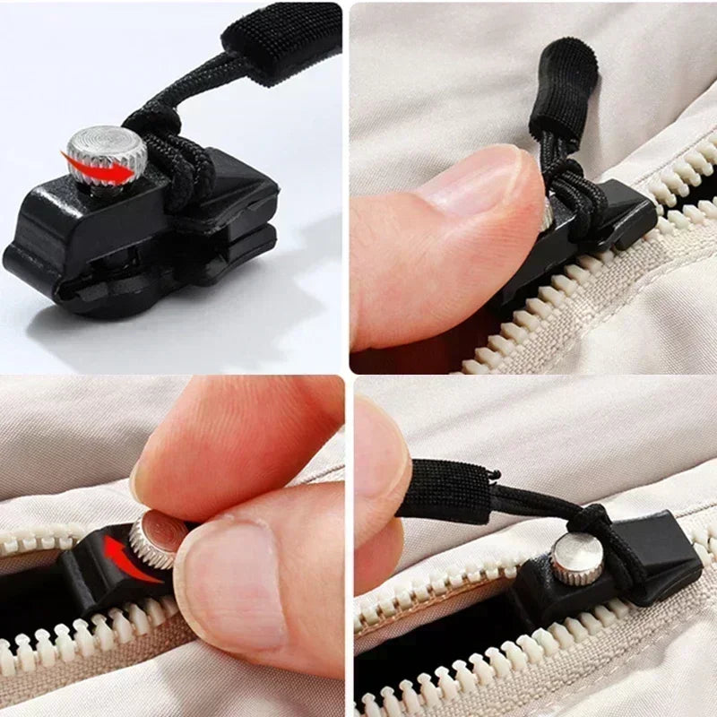 2-6pcs 3 Different Size Zipper Repair Kit Universal Instant Fix Zip Replacement Zip Slider Teeth Rescue Zipper For Tailor Tool Oasis Select