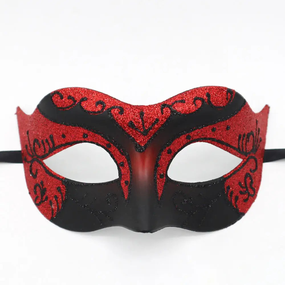 Men Masquerade Ancient Greco-Roman Warrior Eye Masks Halloween Party Cosplay Costume Accessories Sexy Half Face Mask Props Oasis Select Red1