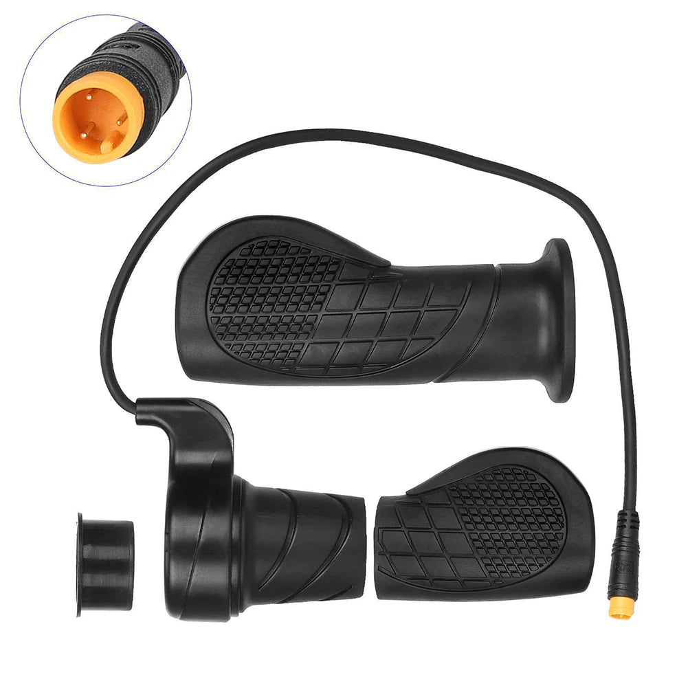 12-72V Throttle Electric Bike Throttle Voltage Compatibility Waterproof Connector Wear-resistant Grip Versatile Voltage Throttle Oasis Select