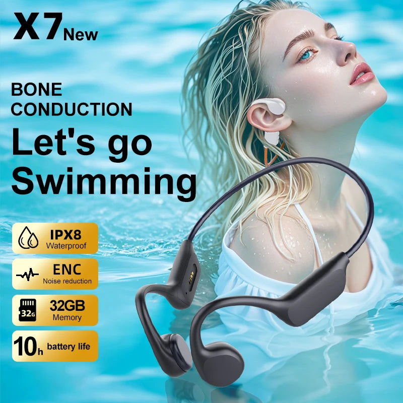 IPX8 Bone Conduction Headphones 32GB MP3 Bluetooth Swimming Bone Conduction Headphones Oasis Select