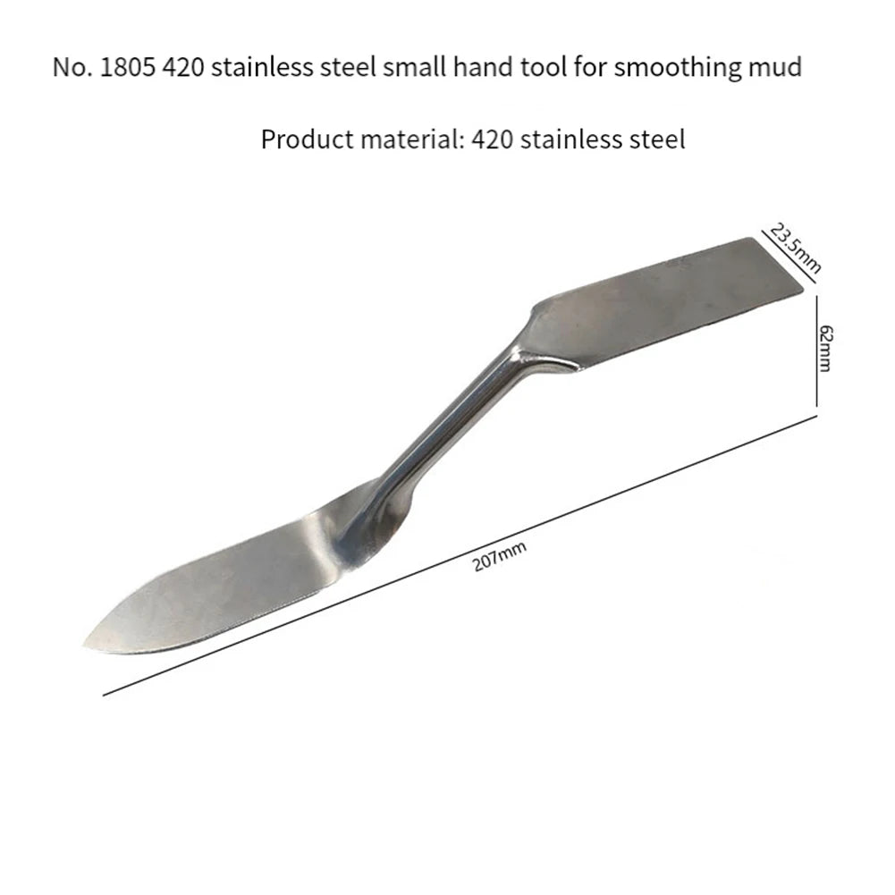 Stainless Steel Double-headed Plastering Trowel Caulking Finishing Tool Wall Brick Trowel For Seam Repair Cleaning Oasis Select