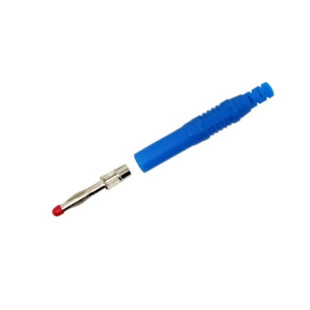 5pcs Straight 4mm Plug Banana Plug Stackable Connector Banana Socket Black Red Banana Jack For Instrumentation Oasis Select blue