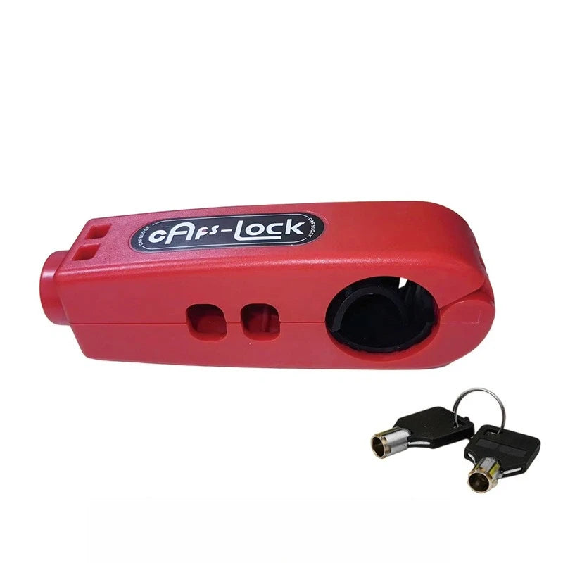 JUSTINLAU Motorcycle Handlebar Lock Anti Theft Brake Throttle Lock Universal for Scooter ATV Bike Motorbike Safety Protection Oasis Select Red