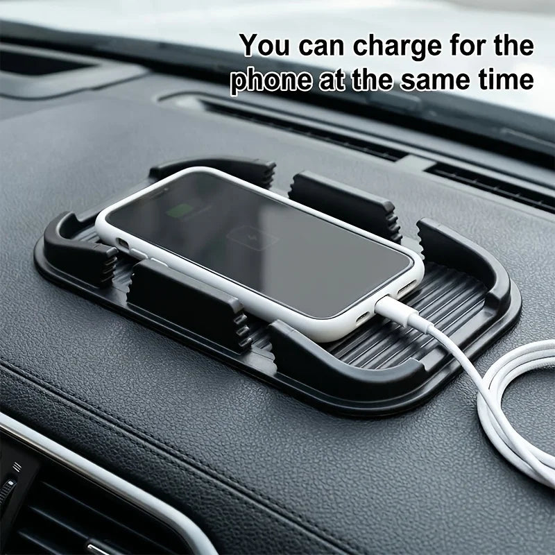 Compact Anti Slip Silicone Pad for Car, Multifunctional Car Dashboard Pad, Portable Car Dashboard, with Phone Holder Oasis Select