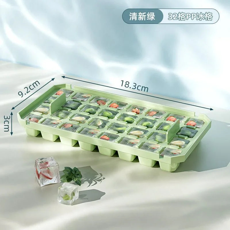 Press Type Ice Cube Mold Ice Cube Tray with Storage Box Silicone Molds Beer Quick-freeze Home Gadgets Kitchen Accessories Oasis Select