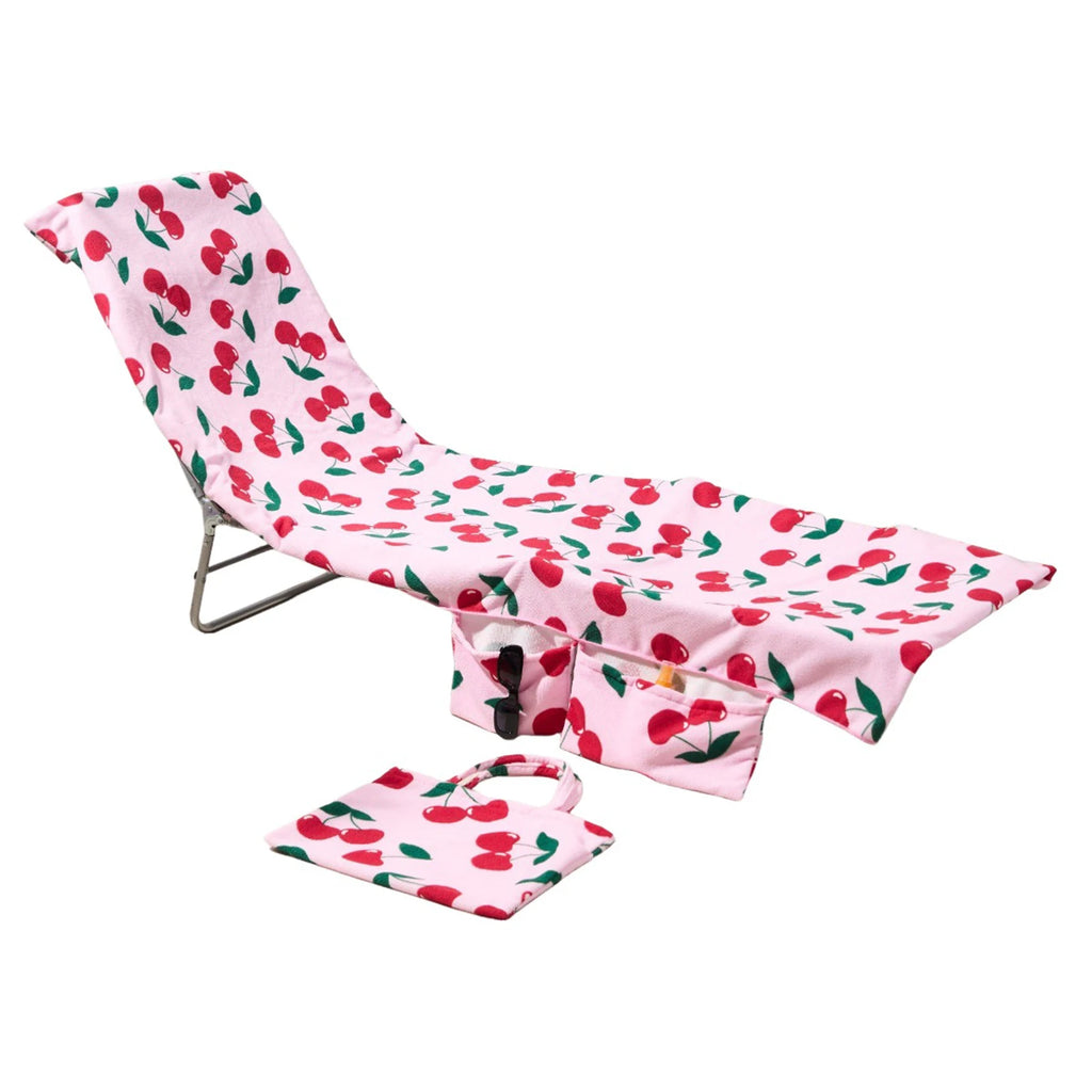 2-in-1 Beach Lounge Chair Cover & Tote Bag | Soft Microfiber