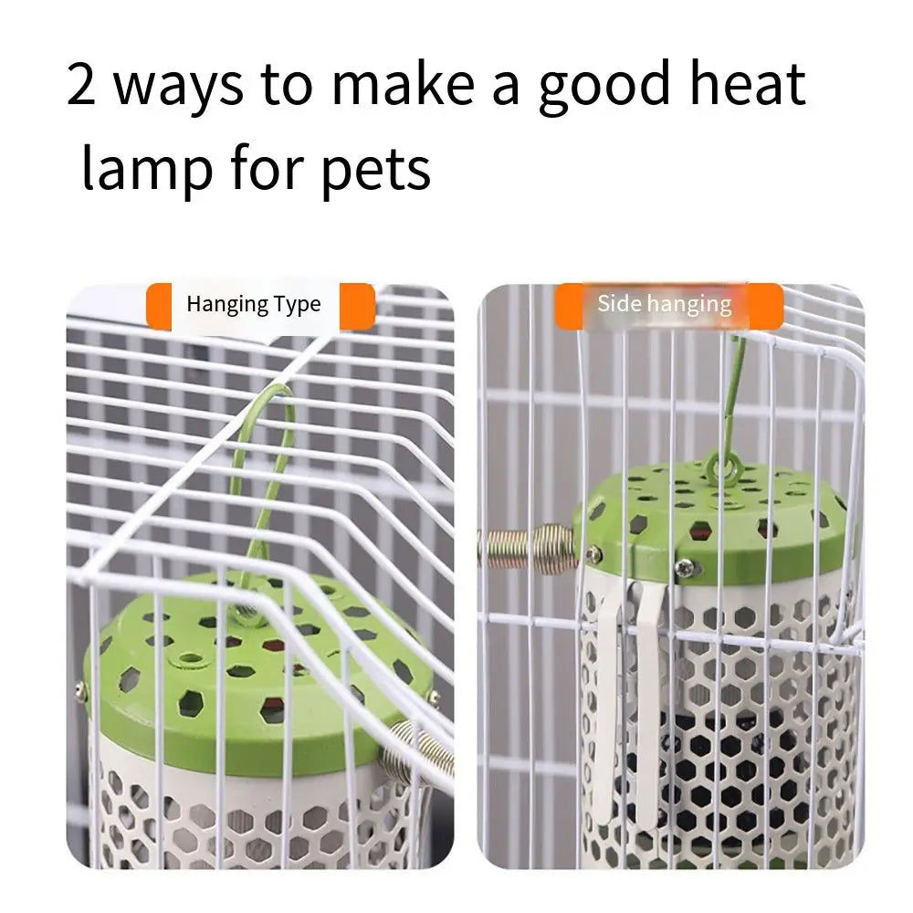 Anti-Bite Pet Parrot Heat Preservation Lamp Metal Chew-Proof Wire No Light Ceramic Heating Lamp Quickly Warm US/EU/UK Plug in Oasis Select US-Key Switch