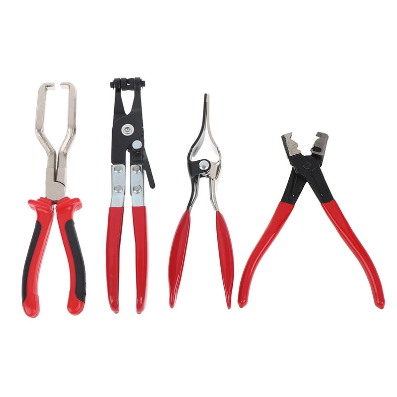 4Pcs Hose Clamp Pliers Car Oil Pipe Separation Pliers Filter Clamp Pliers Professional Auto Repair Tools Labor-Saving Design Oasis Select A1
