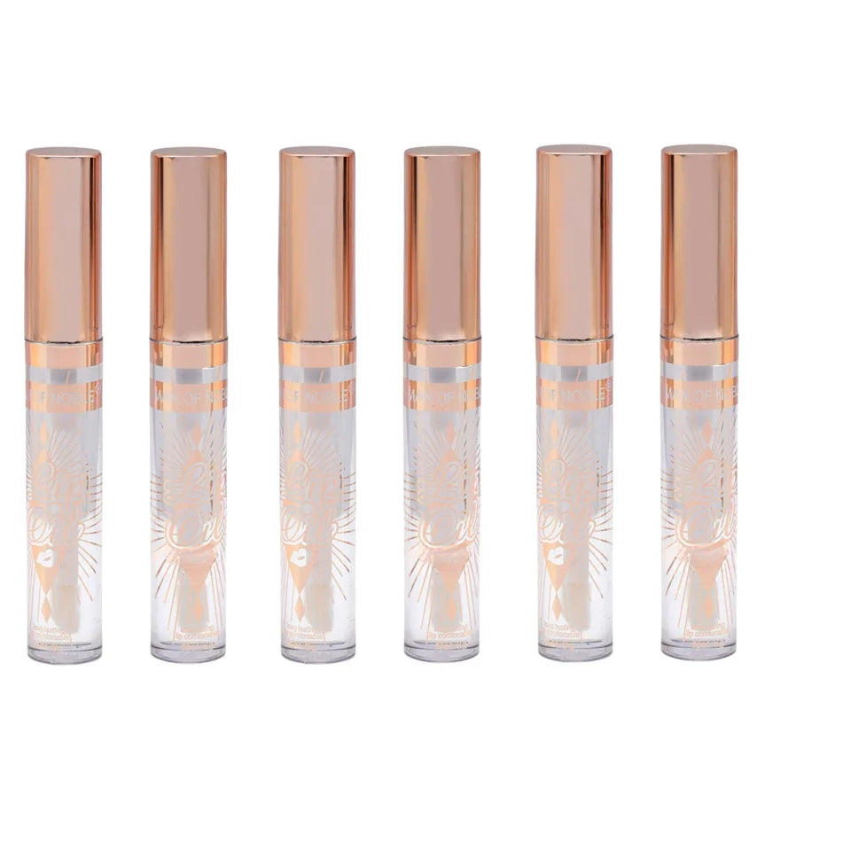 IMAN OF NOBLE 6-Piece Lip Oil Set – Clear Moisturizing Lip Gloss