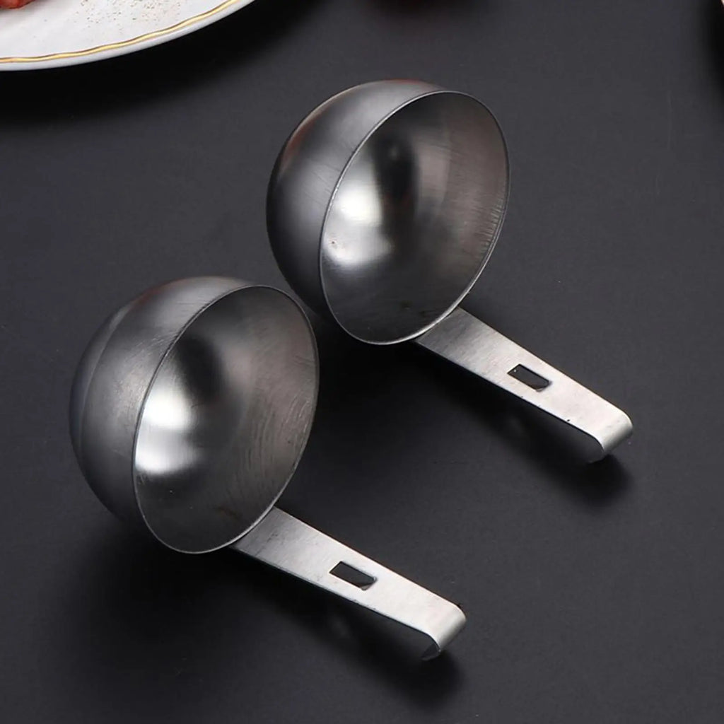 Poached Egg Spoon Stainless Steel Egg Poacher,Household Long Handled Egg Steamer with Hook for Kitchen Tools Egg Spoon Oasis Select
