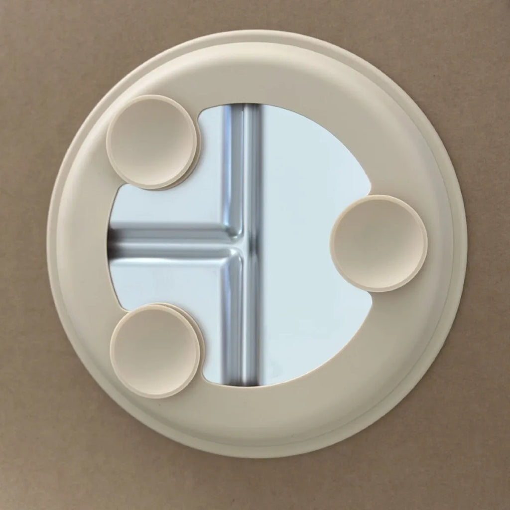 Stainless Steel Baby Suction Plate – BPA-Free, 9-Inch Baby Suction Plate Oasis Select Grey 9 inch